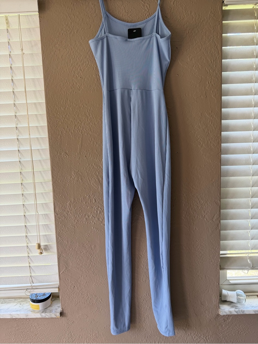 Sleeveless Light Blue Slim-Fit Jumpsuit